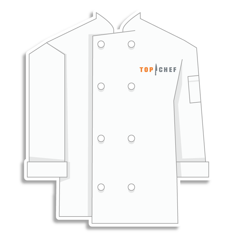 white Top Chef chef coat