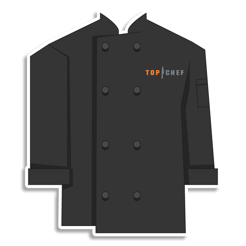 black Top Chef chef coat